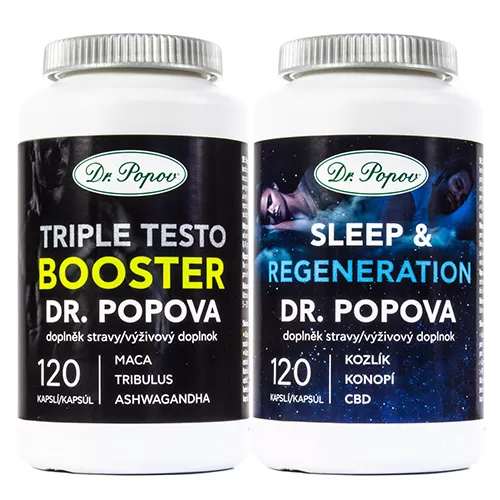 Dr. Popov Bylinné kapsle Triple Testo BOOSTER 120 kapslí