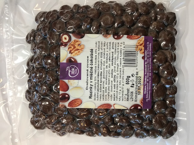 IBK Rozinky Jumbo v mléčné čokoládě 500g