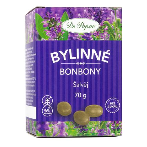 Dr. Popov Bonbony Šalvěj 70 g