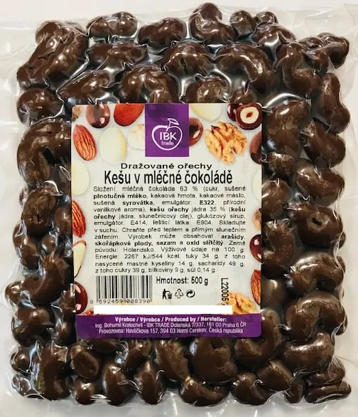 IBK Kešu v mléčné čokoládě 500g