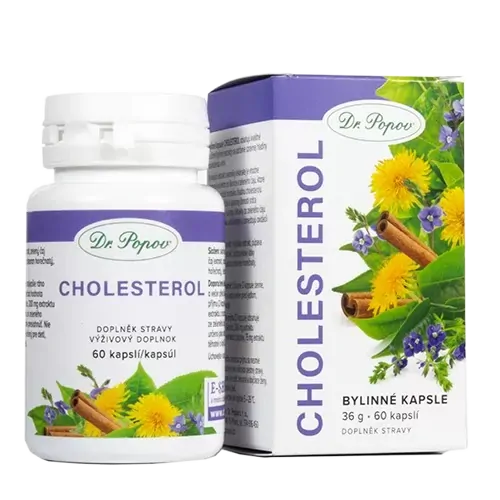 Dr. Popov Bylinné kapsle Cholesterol 60 kapslí