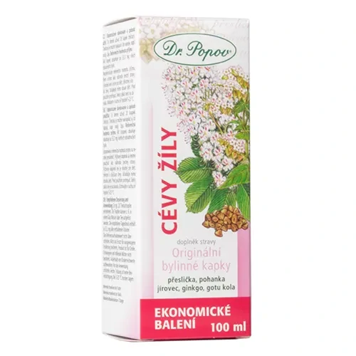 Dr. Popov Bylinné kapky Cévy - žíly 100 ml