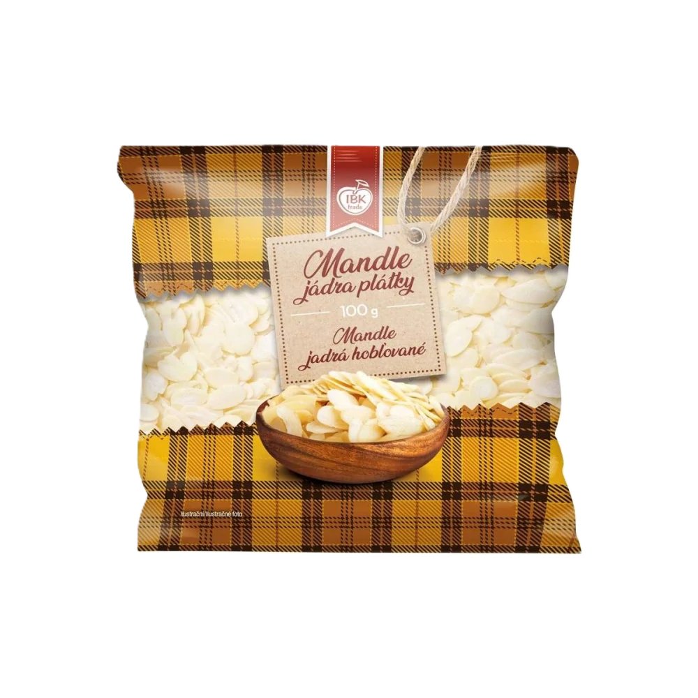 IBK Mandle jádra plátky 100g