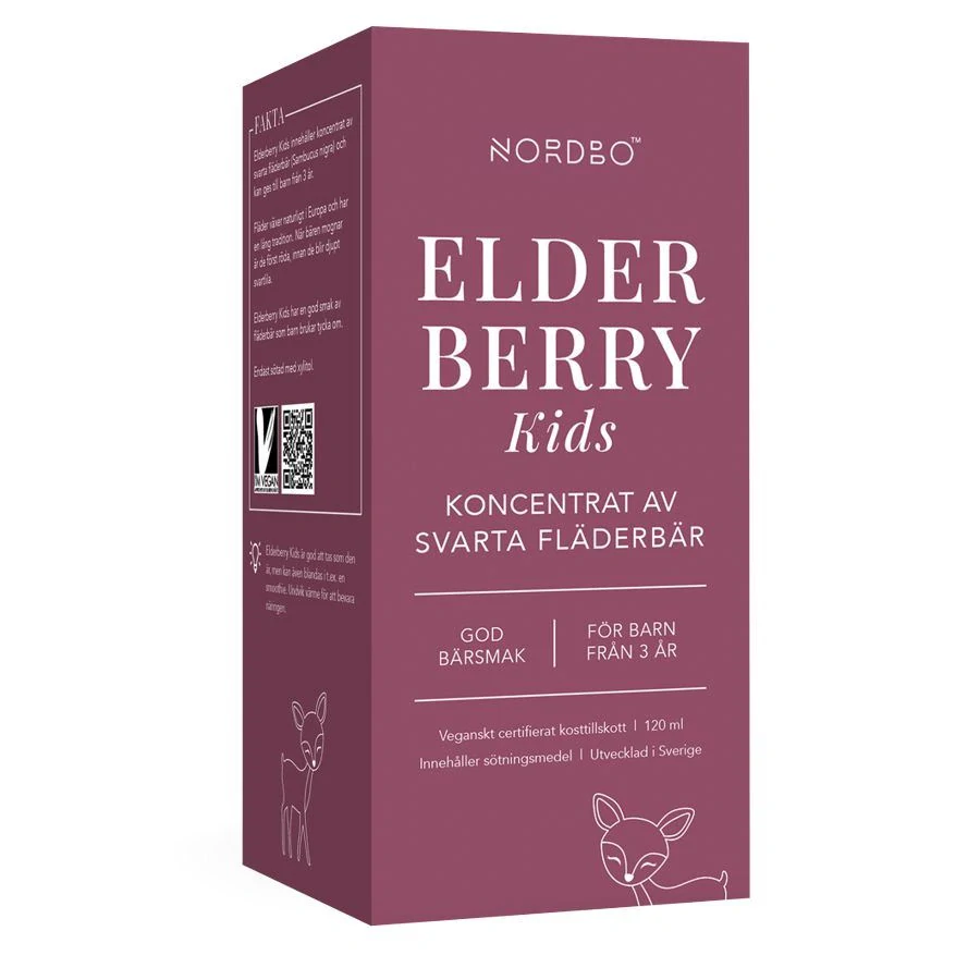 Nordbo Elderberry Kids 120ml (Extrakt z černého bezu pro děti)