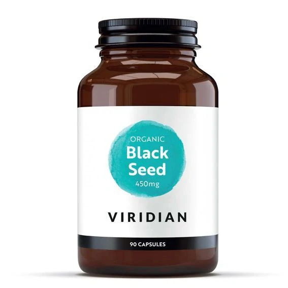 Viridian Black Seed 450mg 90 kapslí Organic (BIO Egyptský černý kmín)