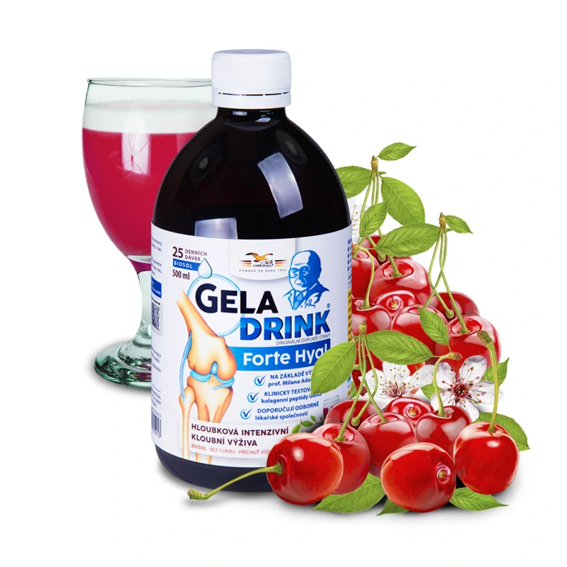 ORLING Geladrink Forte Hyal Biosol Višeň 500 ml