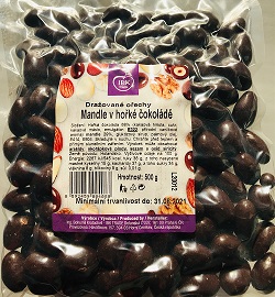 IBK Mandle v hořké čokoládě 500 g