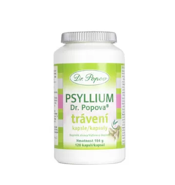 Dr. Popov Psyllium TRÁVENÍ 120 kapslí