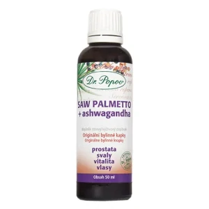 Dr. Popov Bylinné kapky Saw Palmetto + Ashwagandha 50ml