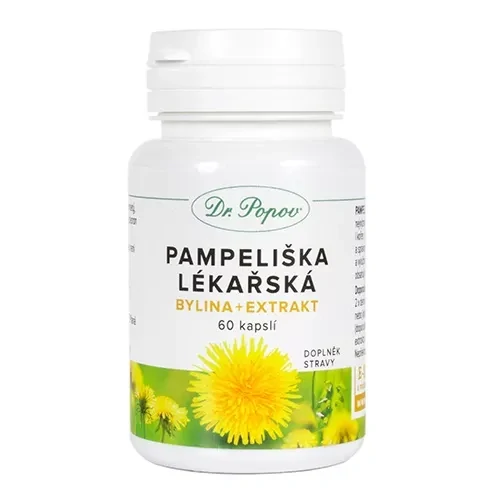 Dr. Popov Pampeliška lékařská (bylina + extrakt) 60 kapslí