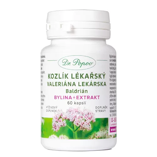 Dr. Popov Kozlík lékařský (bylina + extrakt) 60 kapslí