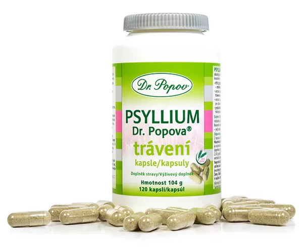 Dr. Popov Psyllium TRÁVENÍ 120 kapslí