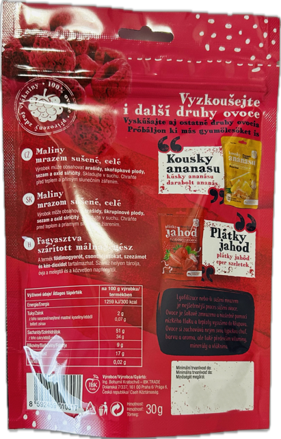 IBK Maliny lyofilizované 30g