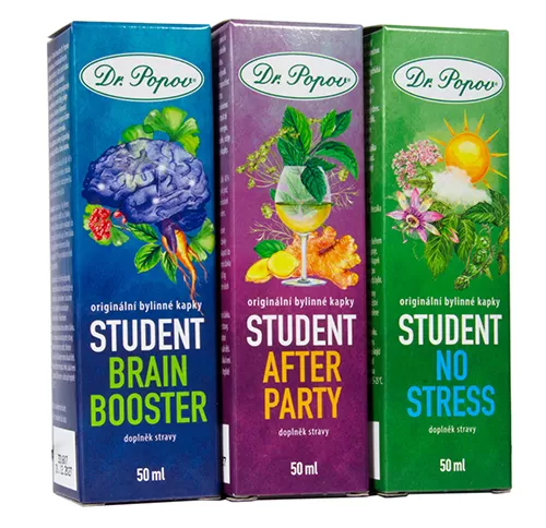 Dr. Popov Bylinné kapky STUDENT After party 50 ml