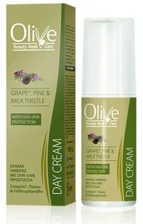 OLIVE Denní krém Hrozny Pinie a Ostropestřec 50 ml