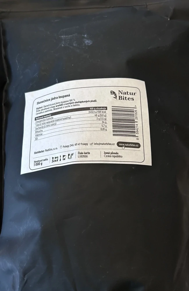 NaturBites Slunečnice jádra loupaná 1000 g