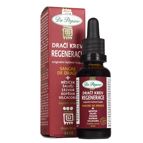 Dr. Popov Bylinné kapky Dračí krev REGENERACE (Sangre de Drago), 30 ml
