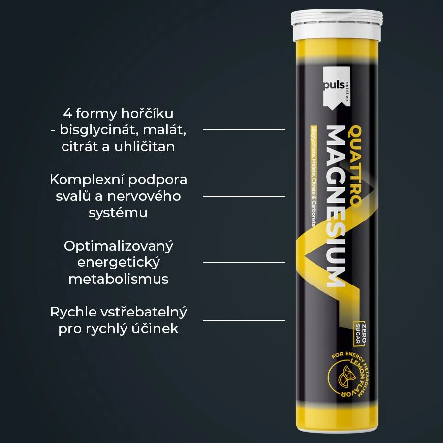 PULS nutrition Quattro Magnesium 20 tablet lemon