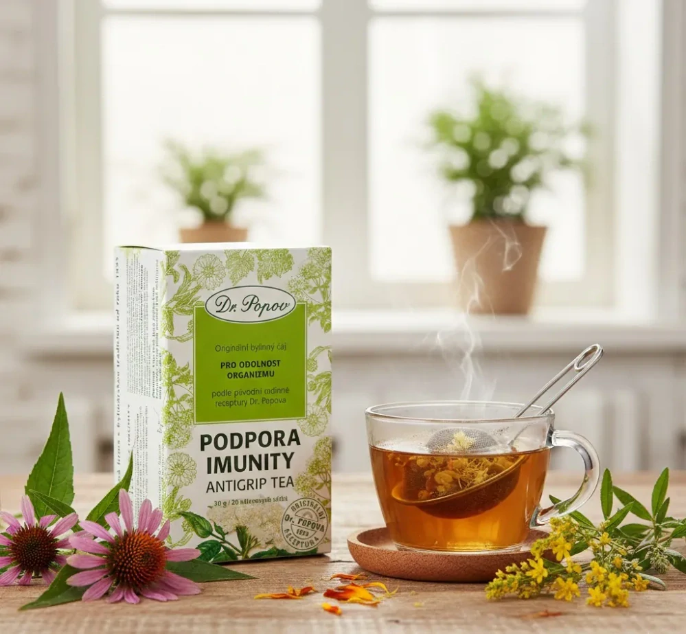Dr. Popov Čaj Podpora imunity Antigrip tea 20 x 1,5 g