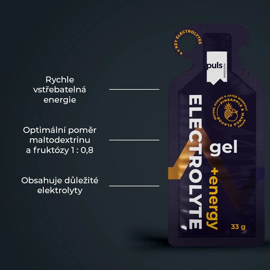 PULS nutrition Electrolyte Gel 33g pineapple mango