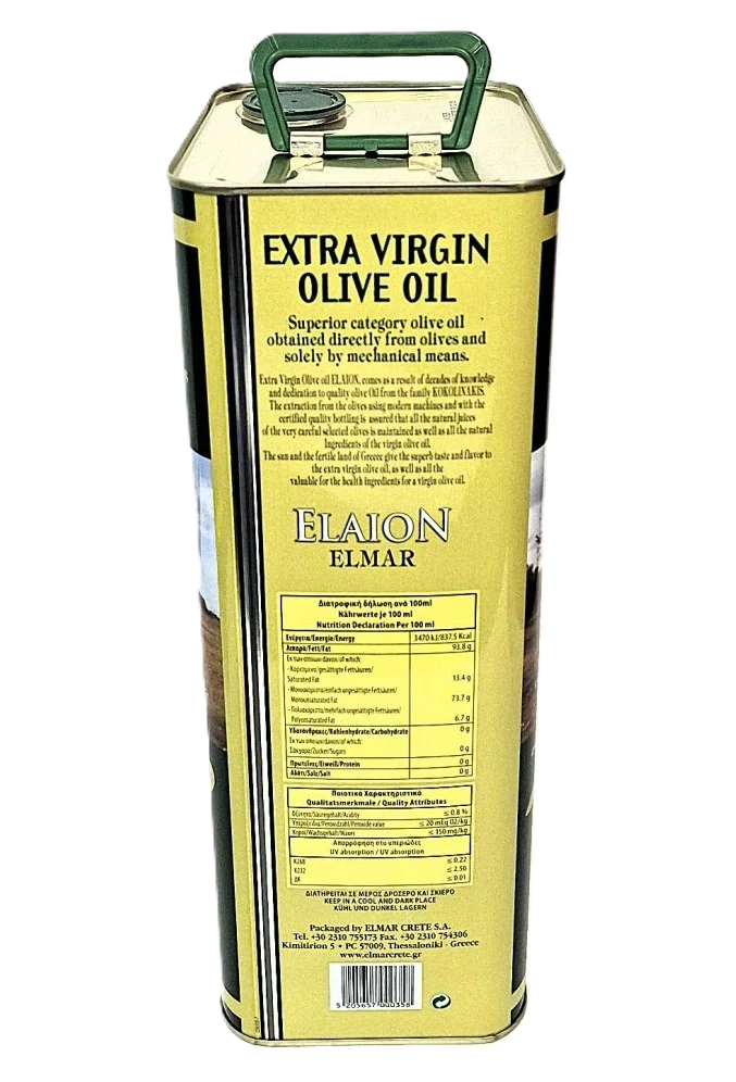 ELAION Extra panenský olivový olej, jakostní 5l, Elmar/Kréta