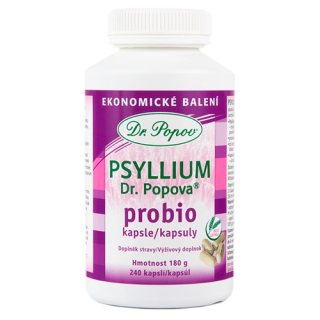 Dr. Popov Psyllium PROBIO, ekonomické balení 240 kapslí