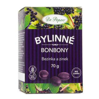 Dr. Popov Bonbony Bezinka a Zinek 70 g
