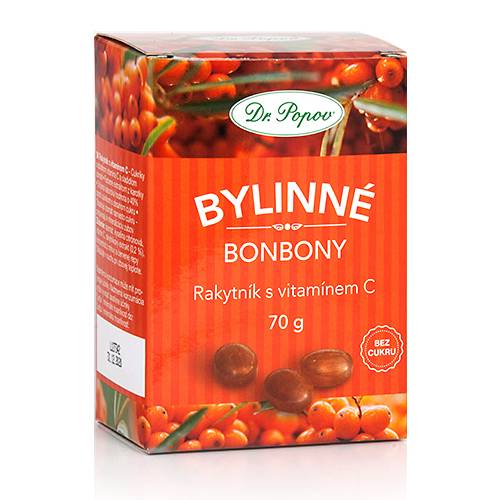 Dr. Popov Bonbony Rakytník s vitamínem C 70 g