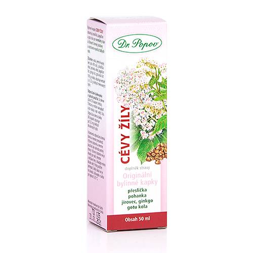 Dr. Popov Bylinné kapky Cévy - žíly 50 ml